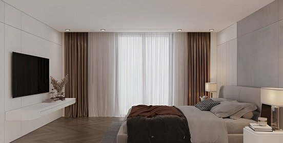 Bedroom Curtain Installation in dubai