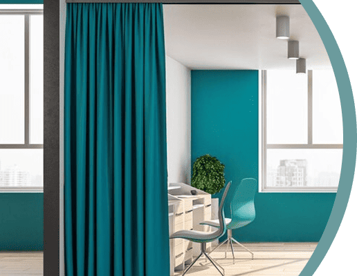 Patterned office curtains Dubai