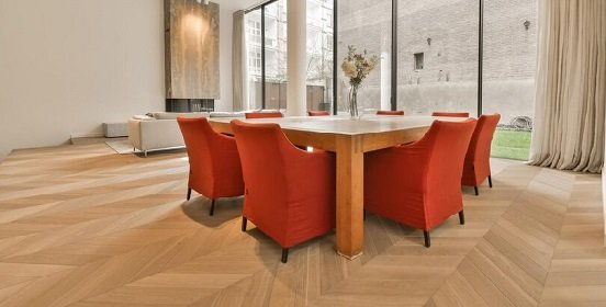 herringbone flooring installation in dubai