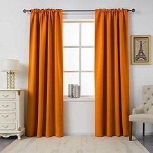 orange curtains in dubai