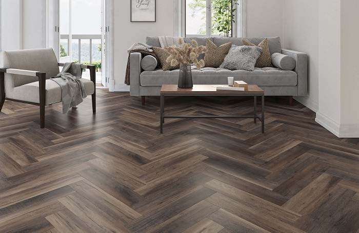 SPC Herringbone Flooring Dubai